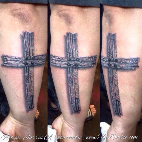 cross drawing tattoo|realistic wooden cross tattoo designs.